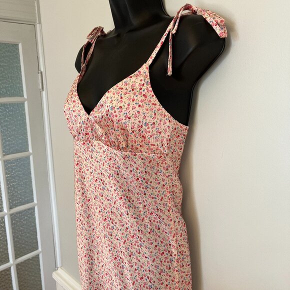 NWT Princess Polly Pink Floral The Veronica Midi Slip Dress, Size 2 - Picture 4 of 10
